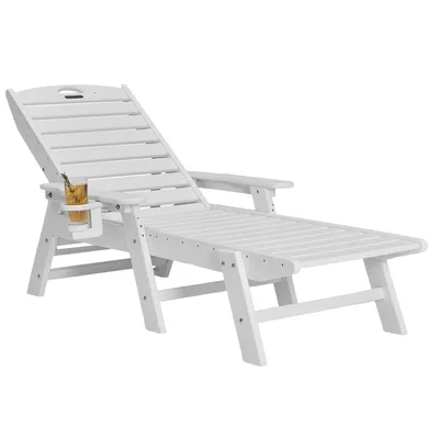 Plastic &Wood Patio Lounge Chairs