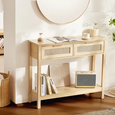 Rattan Entryway Table