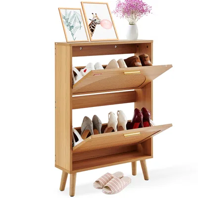 Rattan Shoe Cabinet