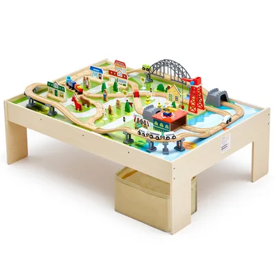 Train Set and Double-Sided Table Playset