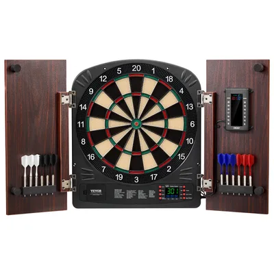 Wood Dart Cabinet Set